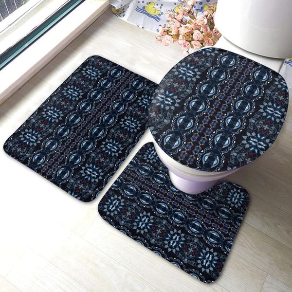 

bath mats national mat bohemian polyester shower 3 piece bathroom set anti-slip vintage rug