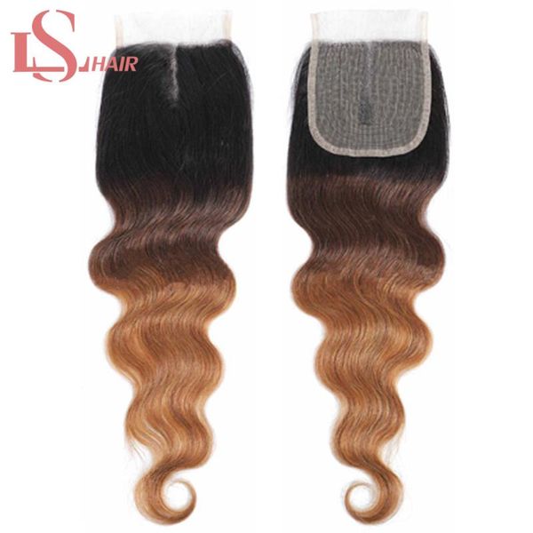 

hair closure ls hd transparent human 4x1 lace highlight bresilienne cheveux humain brazilian body wave remy extensions, Black