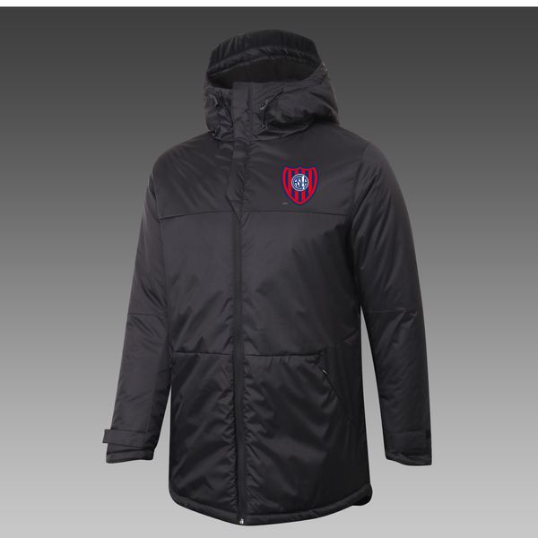 San Lorenzo de Almagro Мужская пуховая зимняя спортивная куртка для отдыха на открытом воздухе Верхняя одежда Парки с эмблемами команды по индивидуальному заказу
