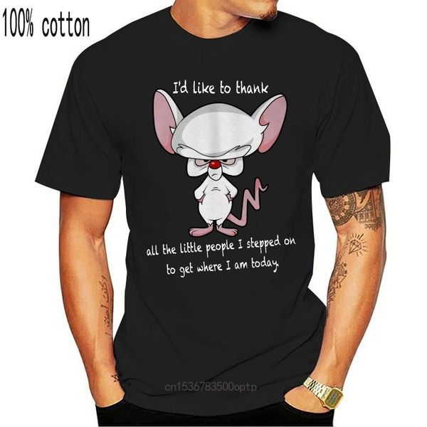 

men's t-shirts pinky and the brain t shirt classic 90 tv cartoon ost, White;black