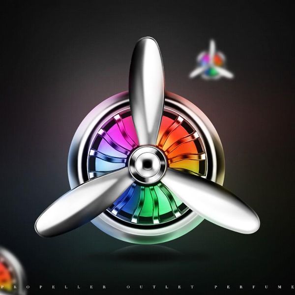 

interior decorations mini led car smell air freshener conditioning alloy auto vent outlet perfume clip fresh fragrance atmosphe