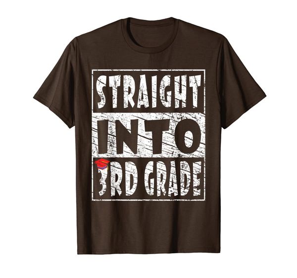 

straight into 3rd grade back to school for boys and girls t-shirt, White;black