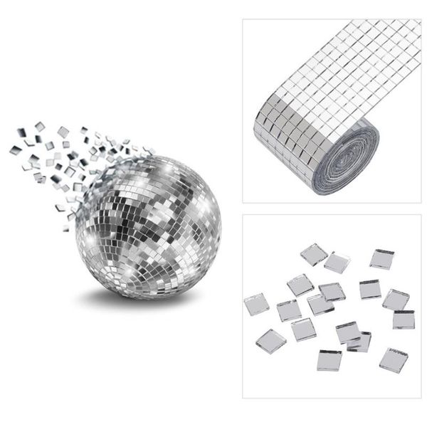 

wall stickers 4cmx100cm explosive self adhesive mosaic decal 1464pcs creative diy glass mirror home decoration ktv patches