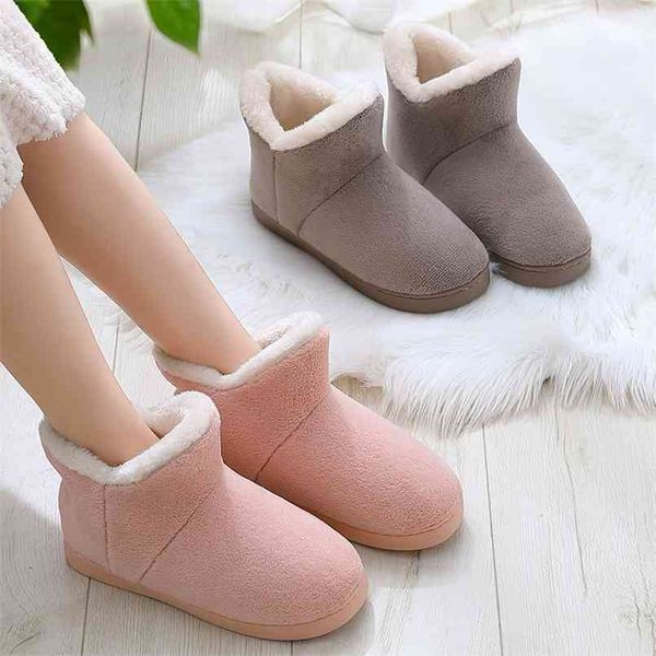 

fashion winter women slippers high home fur slides slip on men ladies girls boys comfort indoor outdoor warm house shoes 210914, Black
