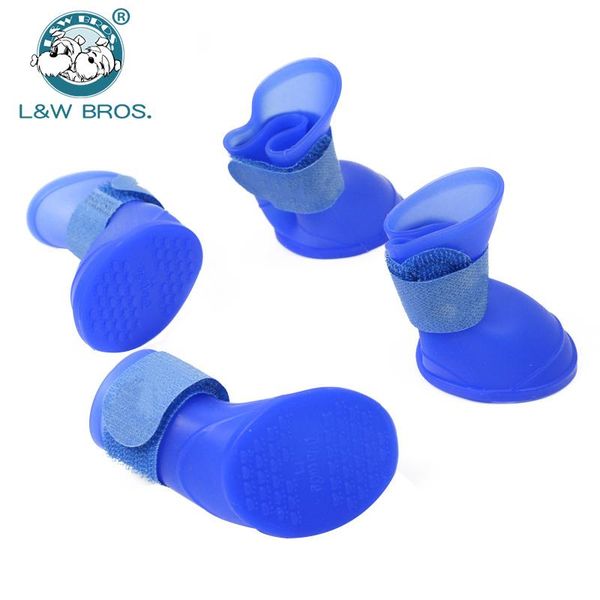 

dog apparel 4 pcs/set rain shoes foot protective puppy shoe cat waterproof non-slip boots for pet supplies