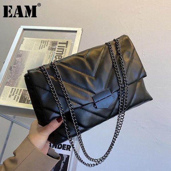 

evening bags [eam] women elegant envelope pu leather personality all-match crossbody shoulder bag fashion tide 2021 18a3127