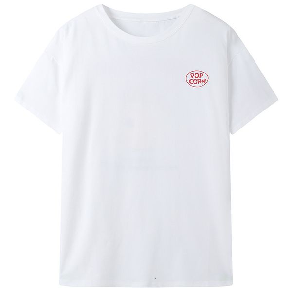 

women's t-shirt cotton cartoon print t shirt casual o-neck short sleeve split loose streetwear female tees basic soft summer c, White