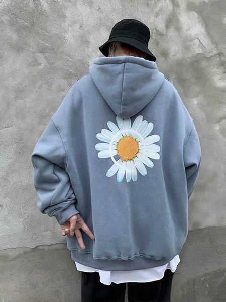 

Men's Hoodies & Sweatshirts Men Winter Loose Hooded Mens Harajuku Thicken Warm Coat Male Oversize Pullovers Sweatshirt P4PP, Black