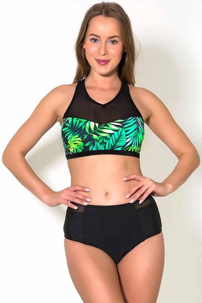

women's swimwear c & city 2863 high waist bikini suit visual, White;black