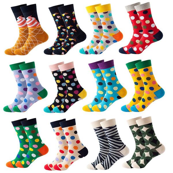 

men's socks 1 pair funny combed cotton brand crew novelty dress causal wedding women's travis scolong cycling, Black