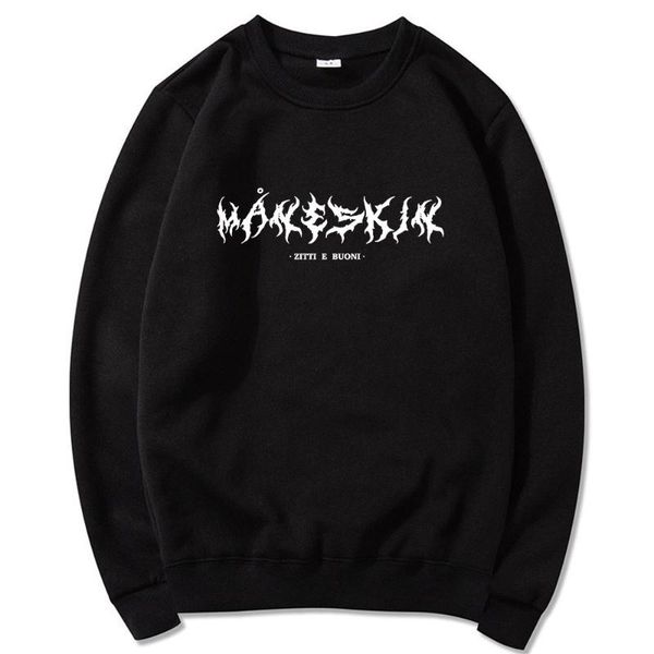 

men's hoodies & sweatshirts fashion tracksuits novelty street style maneskin oversize holiday mens/women casual sportswearn clothes, Black