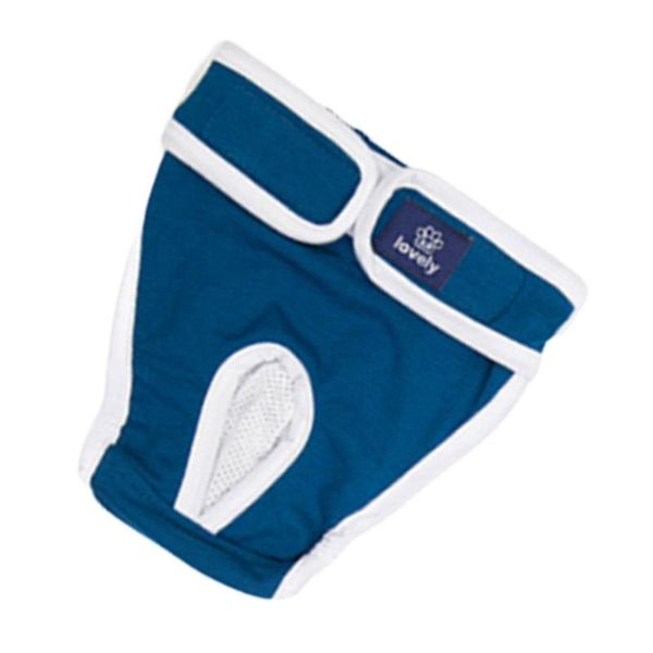 

dog apparel cotton pet safety pants comfortable menstruation sanitary physiological (blue, size)