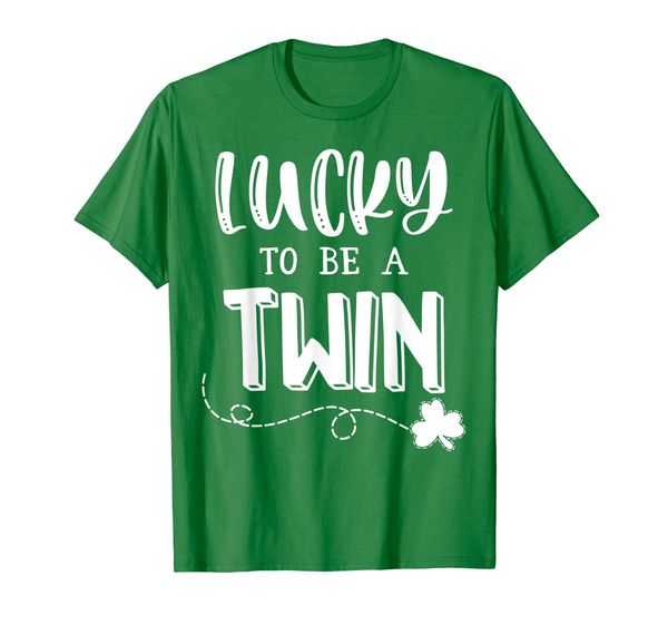 

lucky to be a twin shirt twin st patricks day tshirt kid tee, White;black