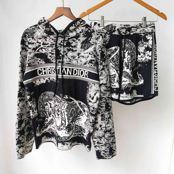 

brand two piece sets shipping fast 2021 autumn black animal print women's pieces sets same style piece dress dh388, White