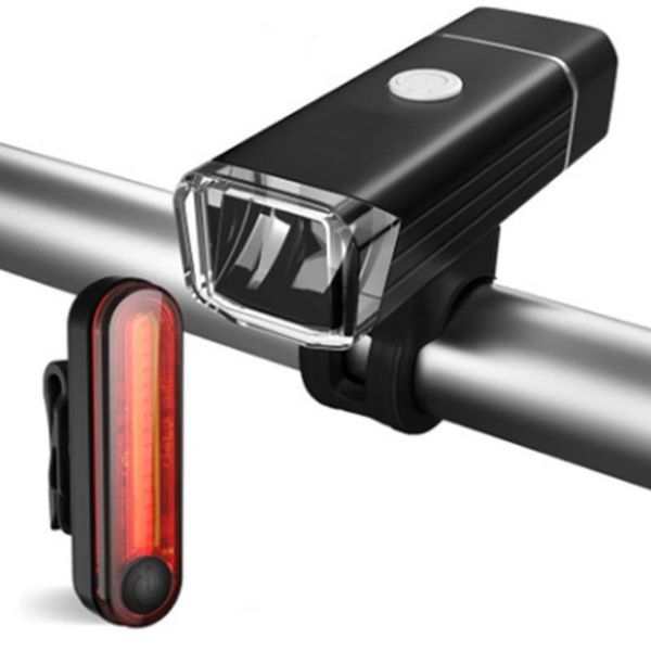 

2pcs bicycle front lights usb rechargeable mountain bike headlights riding lighting lamps