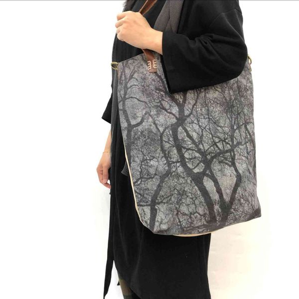 

leather handmade hemp cloth with head layer and cowhide single shoulder bag
