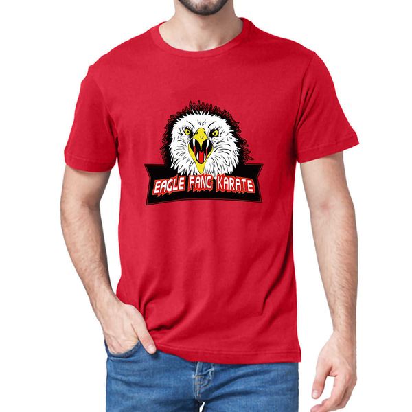 Unisex 100% Pamuk Kartal Fang Karate Kobra Kai Film İlham Komik Yaz erkek T Gömlek 80s Retro Kadınlar Yumuşak Tee Hediye 210301