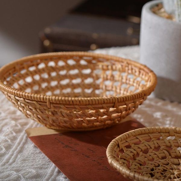 

storage baskets fruits vegetable basket hand woven picnic handmade bread cover wicker kitchen