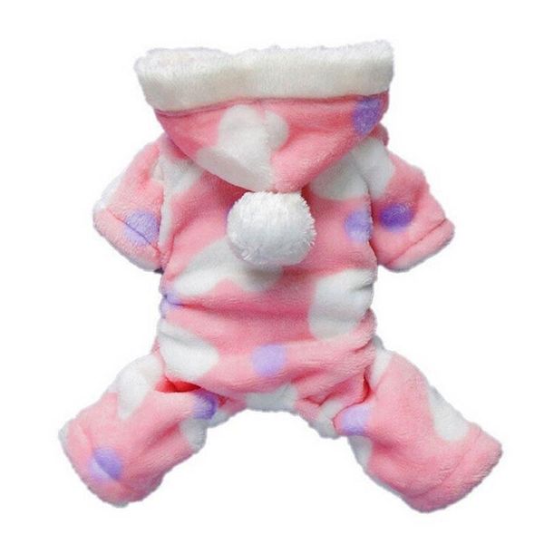 

dog apparel pet four feet plush clothes (pink s)
