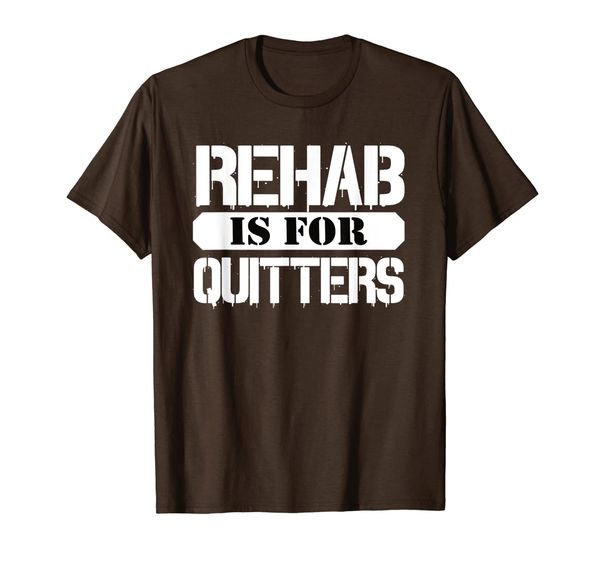 

rehab is for quitters drinking t-shirt, White;black