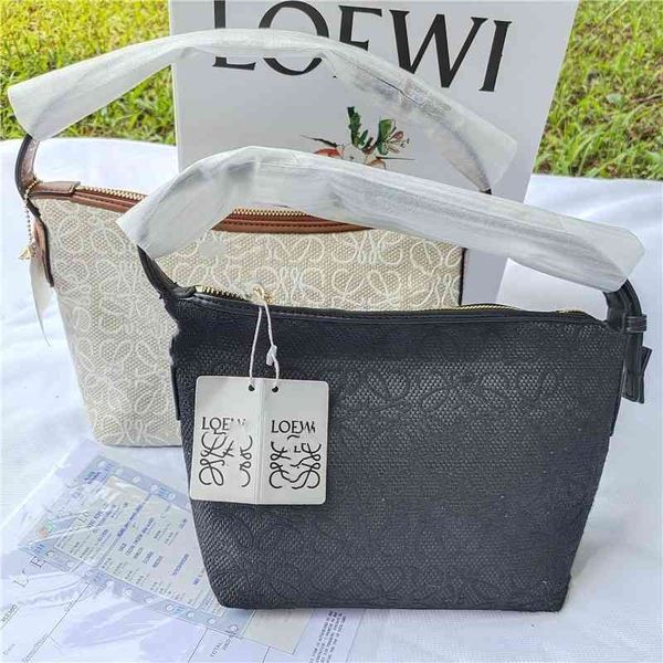 

luojia 2021 spring and summer new female cubi jacquard embroidery lunch box one shoulder portable high-grade underarm bag