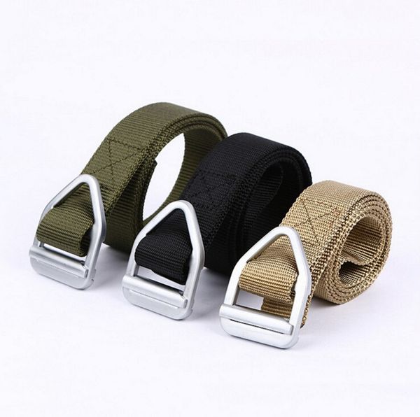 

belts nylon tactical army men outdoor training multi-function easy unlock metal military buckle xtp5, Black;brown