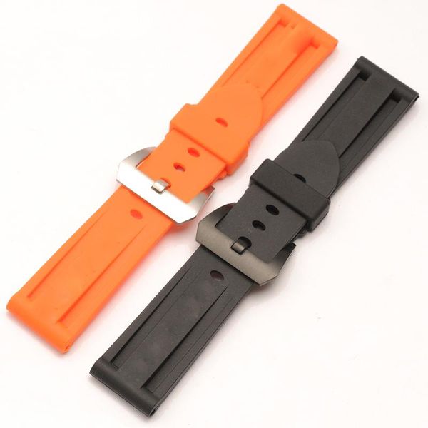 

watch bands the latest silicone tape with men for brand rubber pam111 pam00112 pam00389 accessories, Black;brown