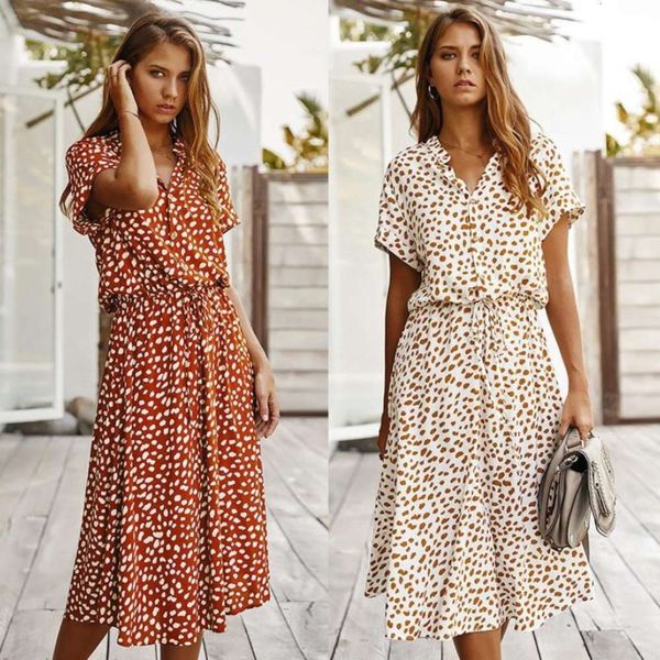 

summer short sleeve lace up casual elastic waist rayon floral dress, Black;gray