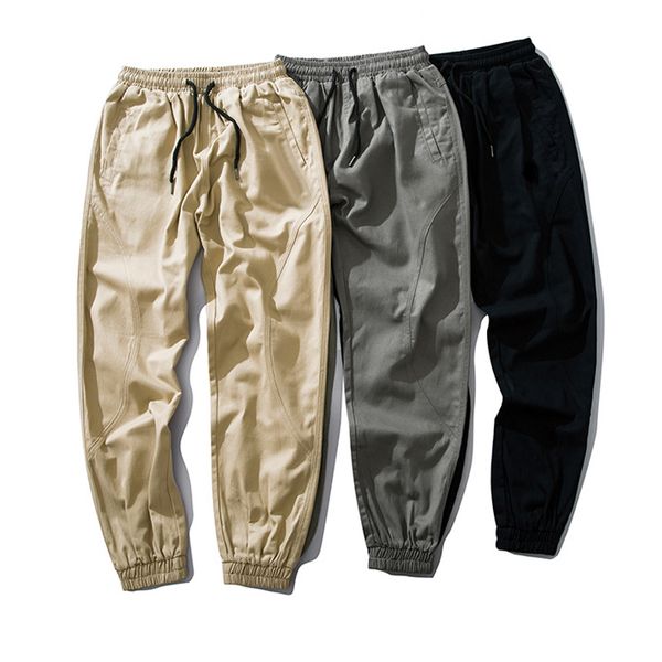 

mens joggers pants autumn men embroidery sportswear drawstring casual tracksuit sweatpants trousers black white jogger pants