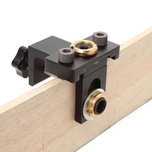 

woodworking 3 in 1 adjustable doweling jig pocket hole with 8/15mm drill bit for furniture connecting puncher diy tools professional hand to