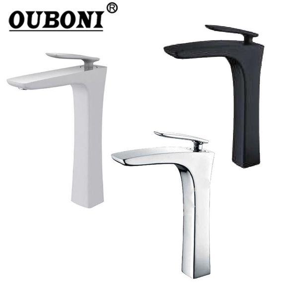

bathroom sink faucets chrome / orb white painting faucet brass finish deck mounted tap basin mixer taps black tall