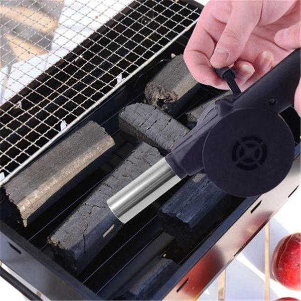 

tools & accessories outdoor barbecue fan hand-cranked air blower portable bbq grill fire bellows picnic campingkitchen supplies