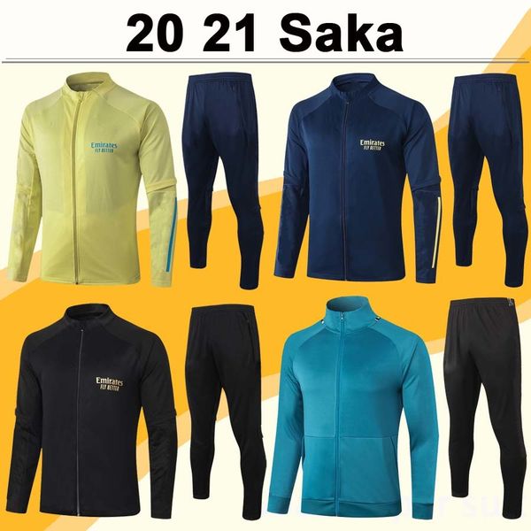 

21 20 saka thomas tierney jacket suit mens long sleeve soccer shirts kit maitland-niles gabriel pepe black kitt