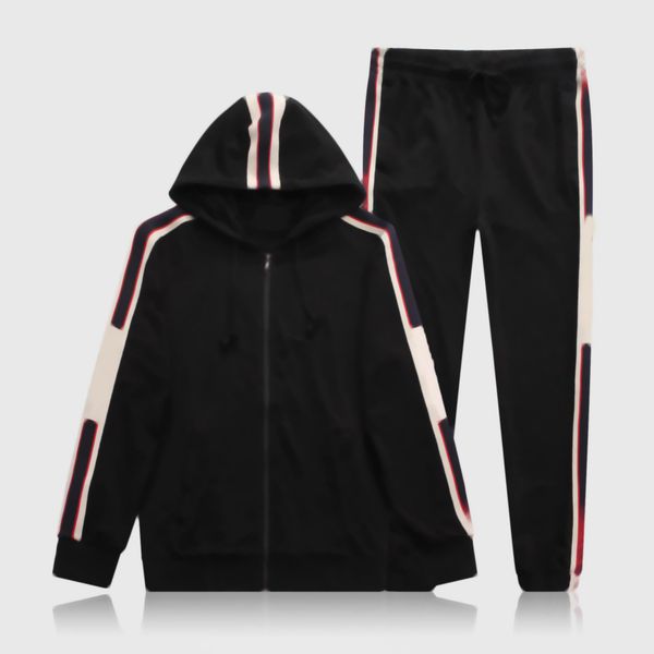 

new tracksuit men sportsuits gentlemen set zipper fullset jacket suit set long sleeve stripe coat pants gyms casual men sets -3xl, Gray