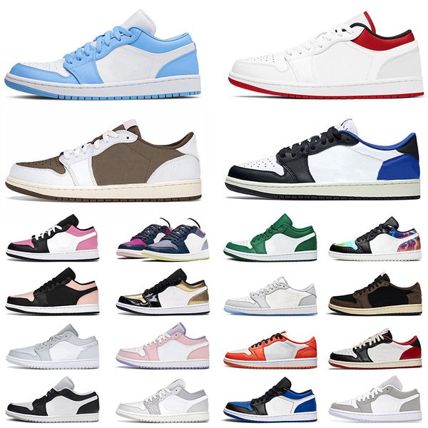 

jumpman 1 1s low basketball shoes trainers reverse mocha unc black toe crimson tint island green starfish shattered university red designer