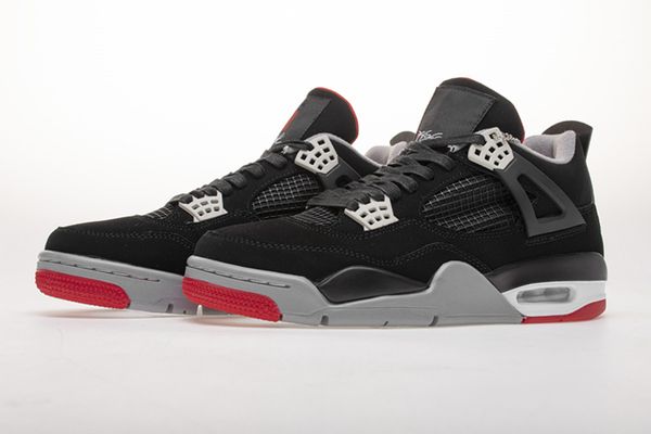 

jumpman 4 retro bred black red mens basketball shoes outdoor sports sneakers with original box