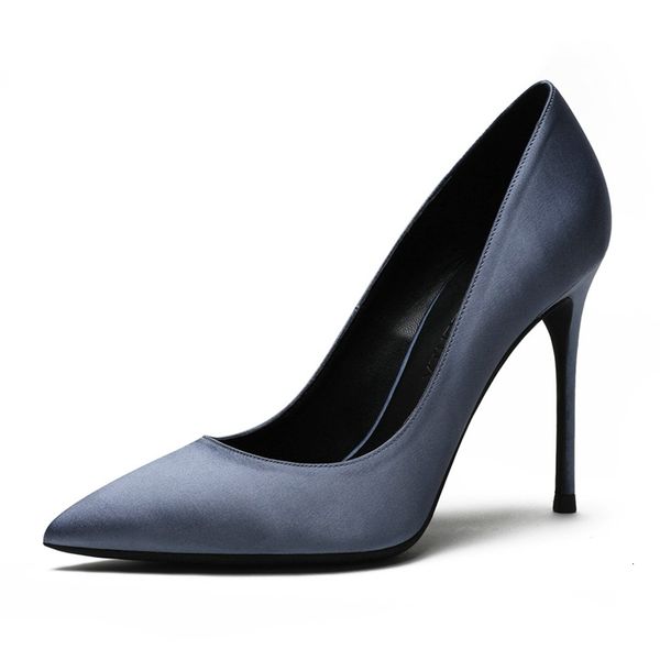 

sandals women's shoes fashion slip on lazy dress pointed toe women pumps 10cm thin heel high spring party n0021 1hwk, Black