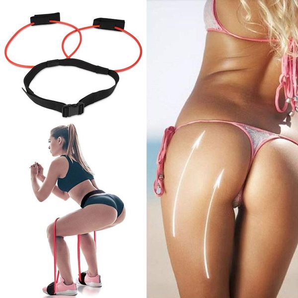 

fitness women booty buband resistance bands adjustable waist belt pedal exerciser for glutes muscle workout bag