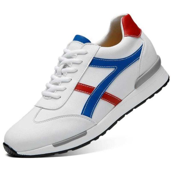 

co branded men's sho spring 2021 leather trend flat bottom casual white