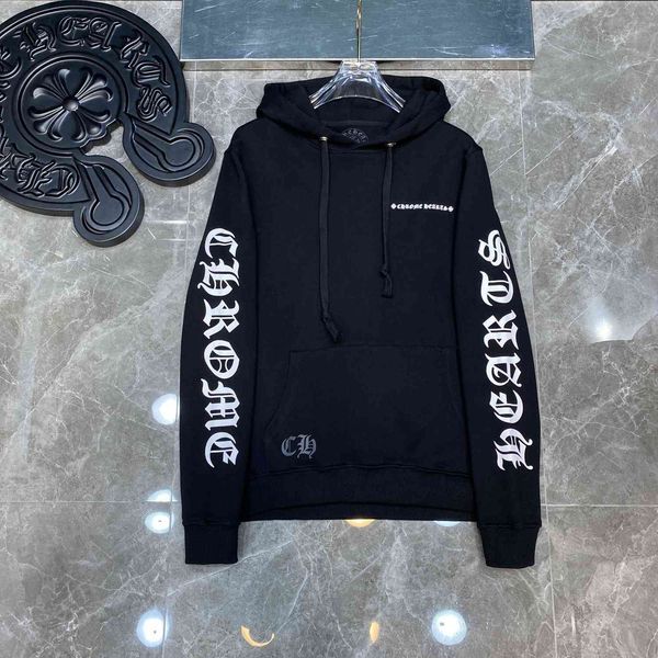 

hoodies 21ss autumn winter ch spine superimposed cross pullover hooded sweater loose casual men and women lovers fashion, Black