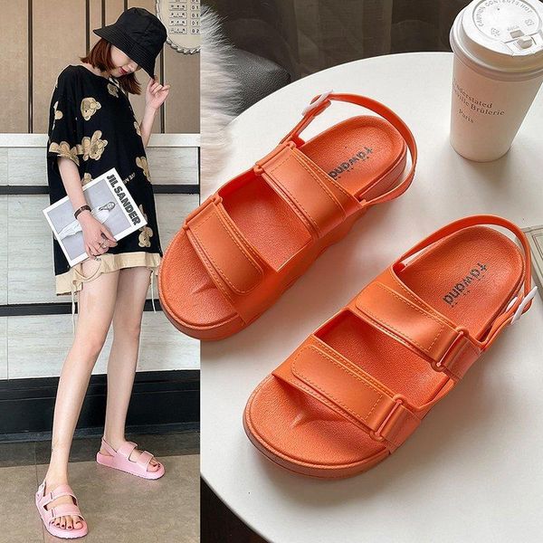 

sandals xixiyipin 2021 summer buckle strap platform wedges women solid plus size casual fashion shoes for slides, Black