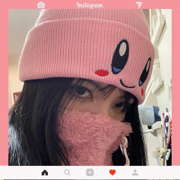 

beanie/skull caps winter soft outdoor beanie solid color knitted hat pennywise lovely eyes hood for kids casual outside halloween, Blue;gray