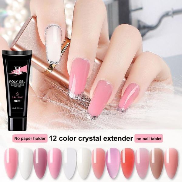 

nail gel 15g extension delicate texture easy to color natural soak off polish glue supplies for professionals, Red;pink