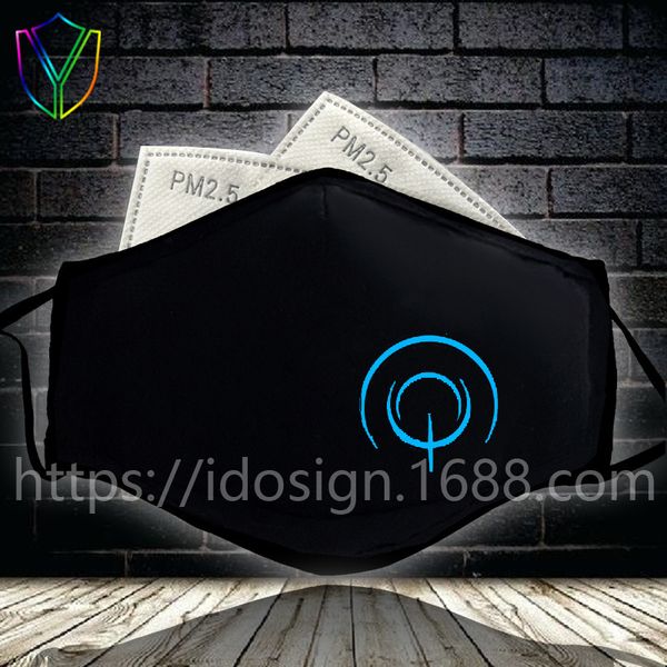 

cotton printed haze anti dust luminous mask animation - black curse