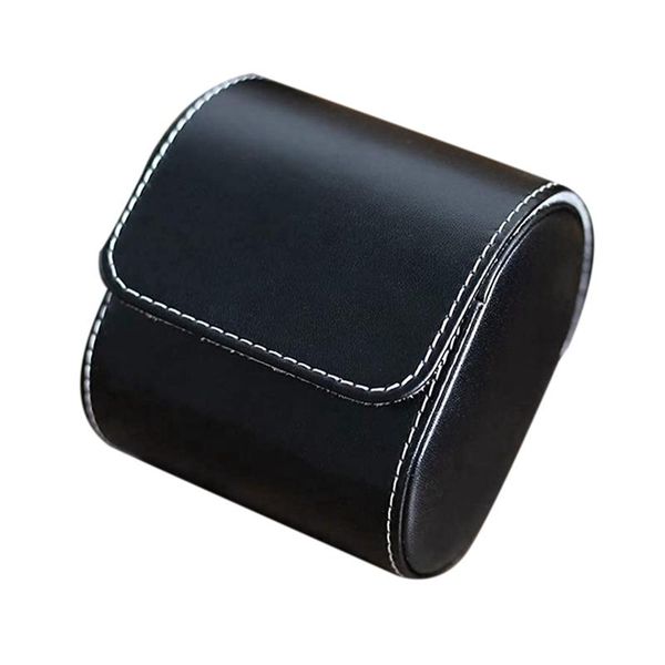 

watch box organizer for mens case travel roll portable 1 display storage with velvet sections to holder boxes & cases, Black;blue