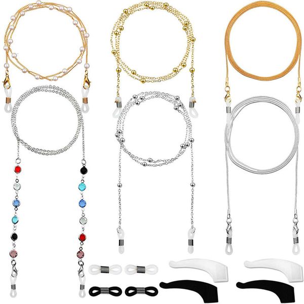 

chain 6-piece glasses elegant retainer beaded shoulder strap bracket non slip mask