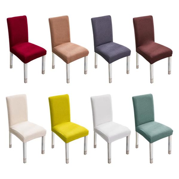 

chair covers mihe plain stretch cover elastic seat spandex dining room kitchen restaurant banquet el home decoration