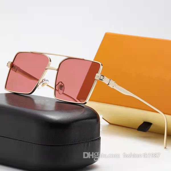

designer sunglasses metal full frame men and women square glasses british trend retro anti-glare 21-, White;black