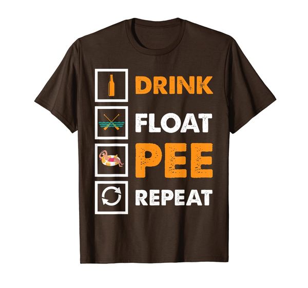 

drink float pee repeat tshirt, White;black