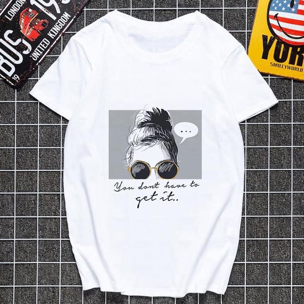 

women's t-shirt women pretty girl summer tshirt o-neck short sleeve white female clothing printed harajuku t shirt